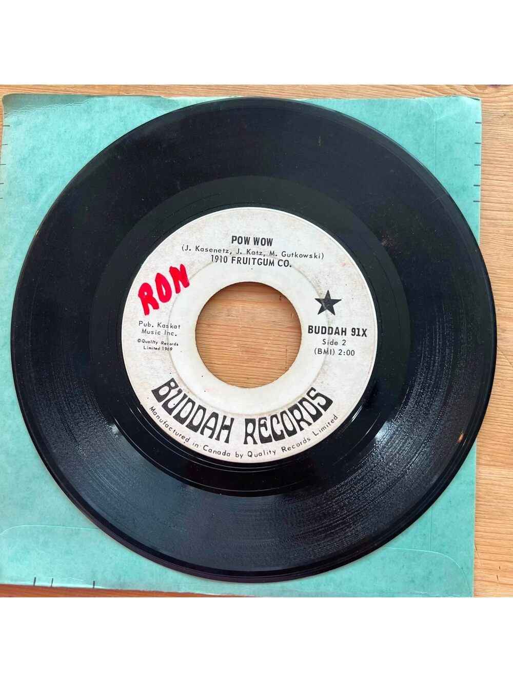 1910 Fruitgum Co. - Pow Wow/Indian Giver 45rpm VG+ R90